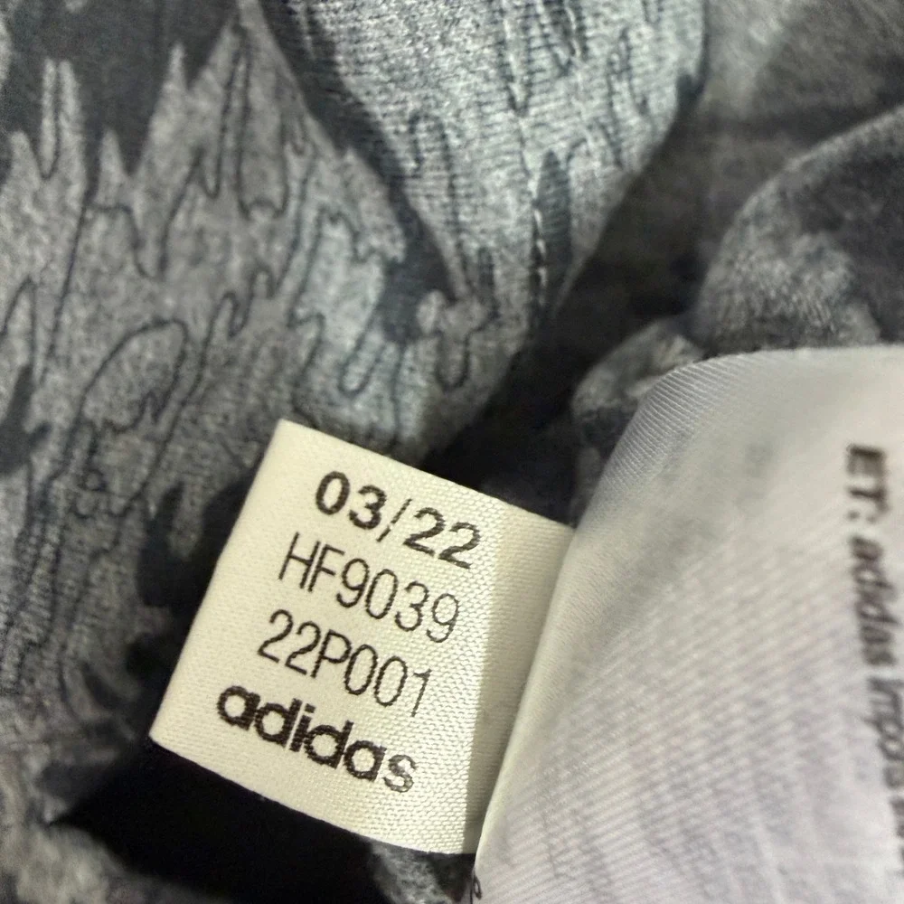 Adidas Disney Golf Polo Shirt Men's Small Gray Camo Golfing Stretch Performance
